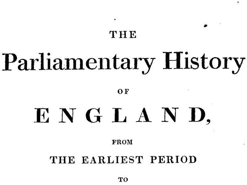 Cobbett's Parliamentary History